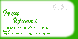 iren ujvari business card
